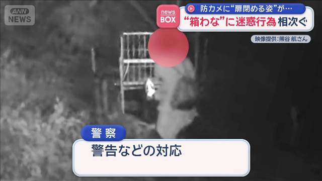 設置した“箱わな”に迷惑行為相次ぐ　防カメに扉閉める姿が…