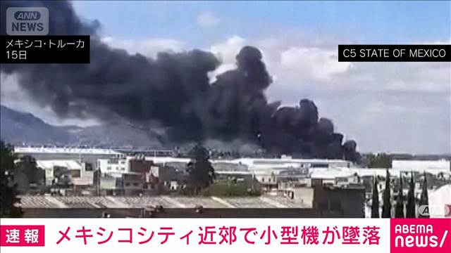 メキシコで小型機墜落　7人死亡　緊急着陸時に墜落か