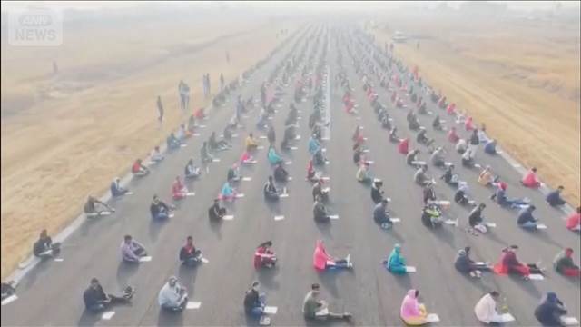 インドの滑走路で予備役兵の試験実施