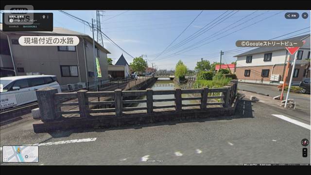 水路に男性の遺体　飼い犬助けようと飛び込んだか　現場付近にスリッパや携帯電話