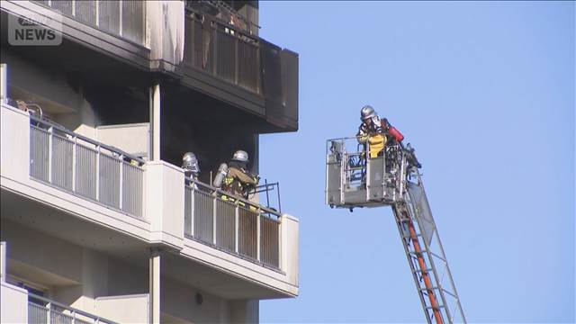 大阪市営住宅で火災 1人死亡　火元の独居男性と連絡取れず