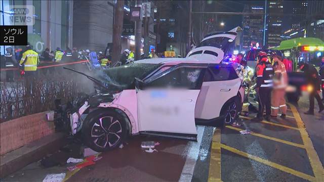 韓国・ソウル中心部でタクシー事故　1人死亡