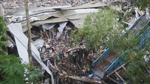 セブ島の廃棄物処理施設でごみ崩落　4人死亡、34人不明　地震と台風で地盤不安定に