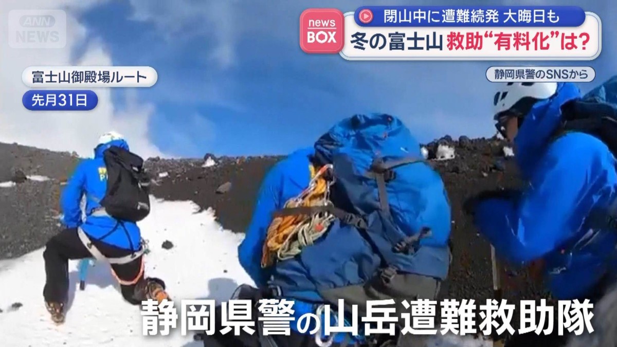 冬の富士山救助“有料化”は？　閉山中に遭難続発 大晦日も