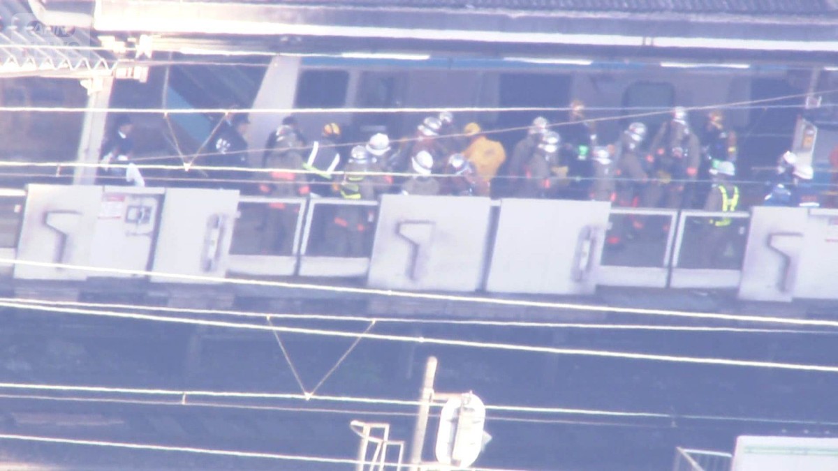 現場の様子】JR田町駅で火事が起きていると通報 JR山手線など運転見合わせ