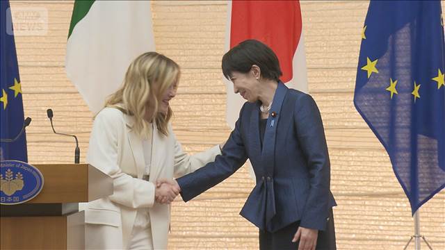 日伊首脳会談 両国関係を格上げ メローニ氏 初の女性首相は「栄誉であり責任」