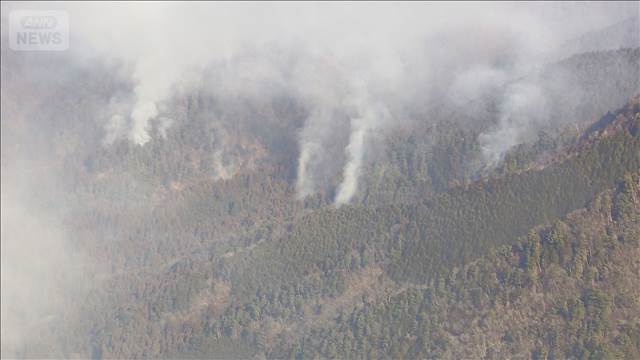 山梨の山火事　発生から10日目　大月市 住宅に迫り避難指示