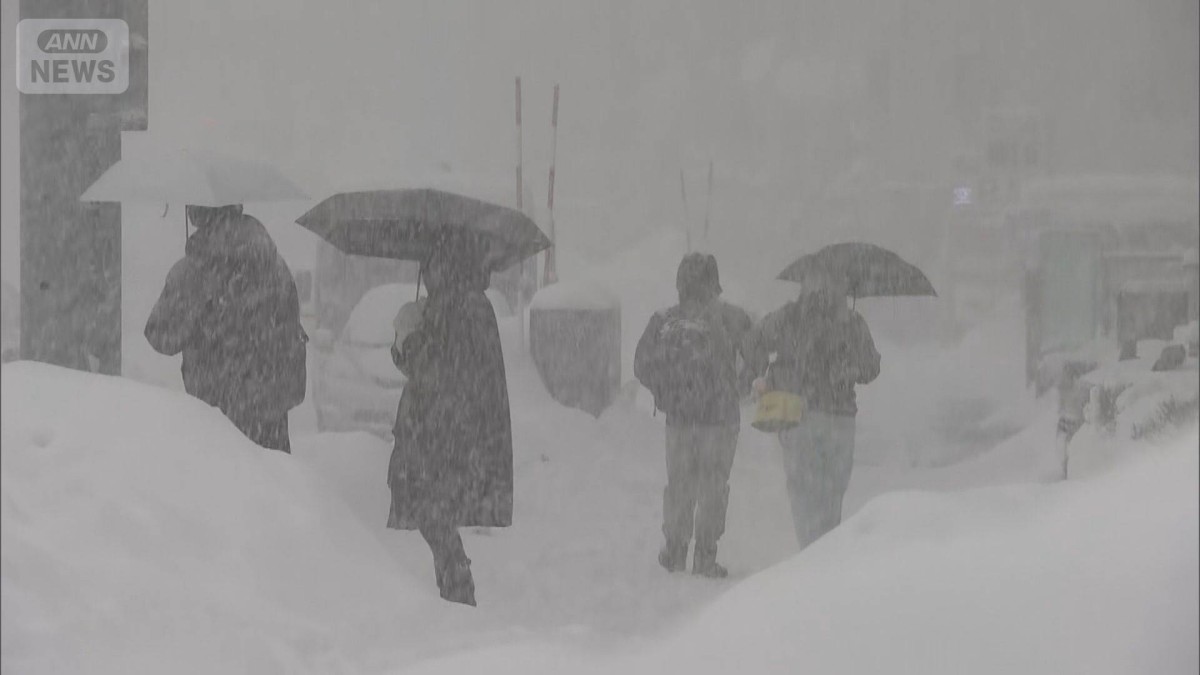 今季最長寒波で猛吹雪に 週末まで長く警戒続く