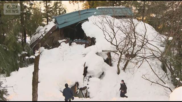 積雪の重みで？住宅倒壊　1人が犠牲に　住人の独居男性か　新潟・上越市