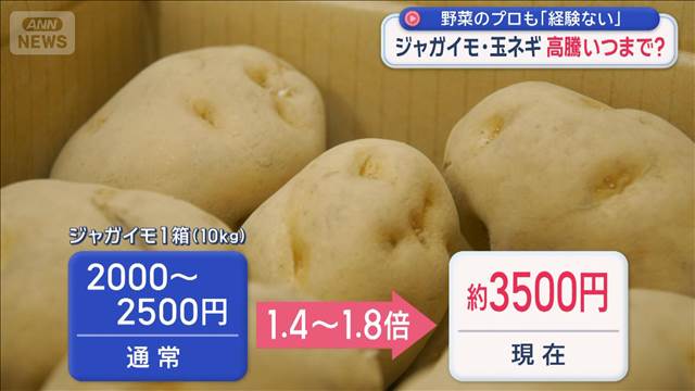 ジャガイモ・タマネギ　高騰いつまで？　野菜のプロも「経験ない」