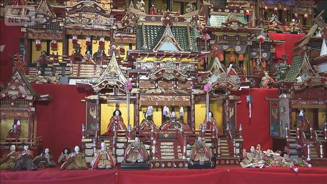 貴重なひな人形やひな飾り約4000点を展示　山梨県甲州市で一足早い桃の節句