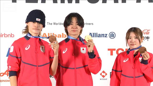 【会見ノーカット】スノボ　ハーフパイプ男女メダリスト 小野・戸塚・山田が喜び語る