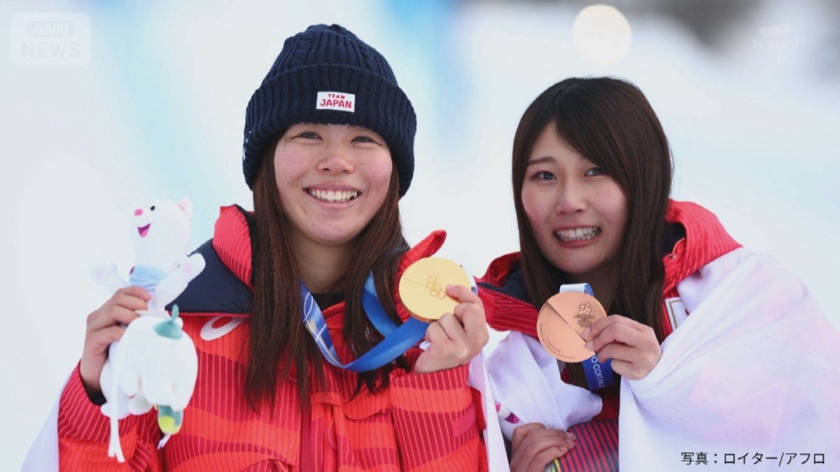 【ミラノ五輪】スノーボード 女子スロープスタイルで深田茉莉が金メダル 村瀬心椛が銅
