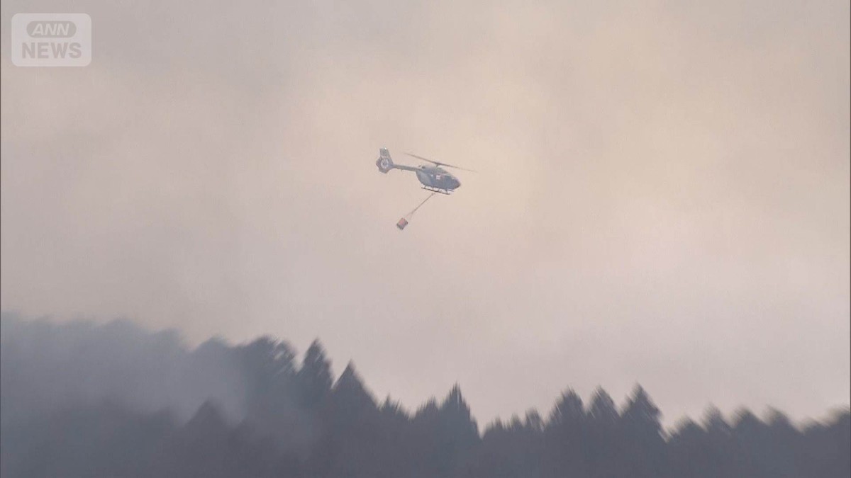 【速報】茨城・常陸太田市の山火事　4日目も鎮火のめど立たず　南西方向に燃え広がる