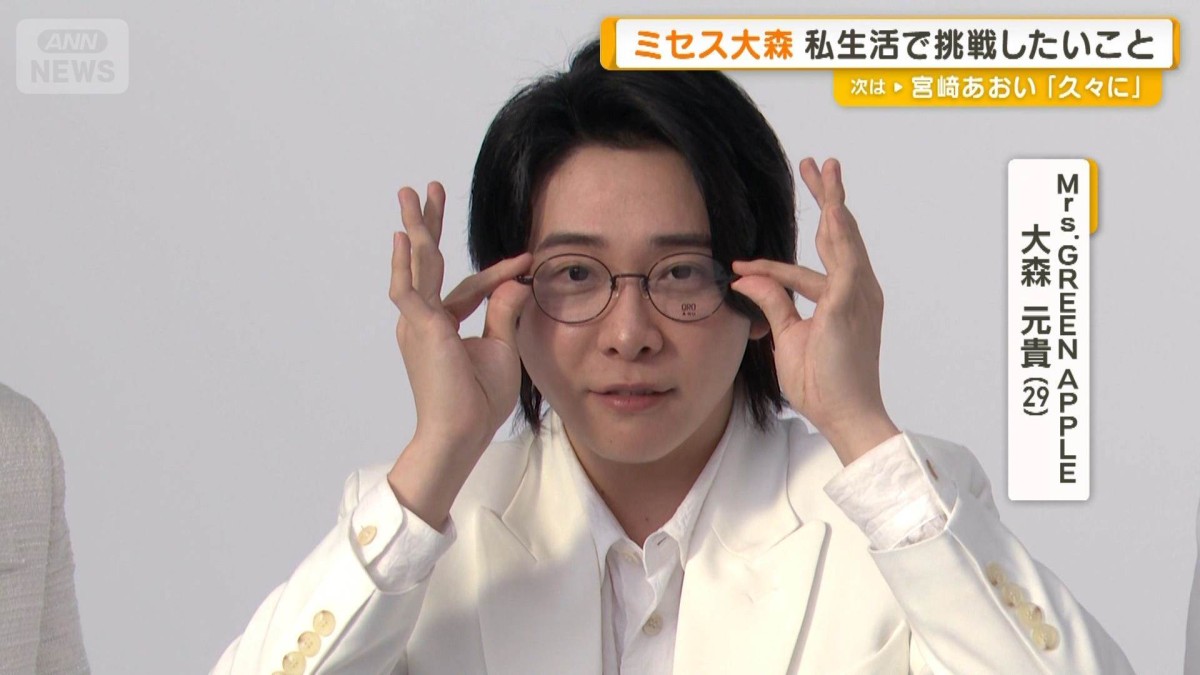 Mrs. GREEN APPLE大森元貴が私生活で挑戦したいことは 黒眼鏡専門