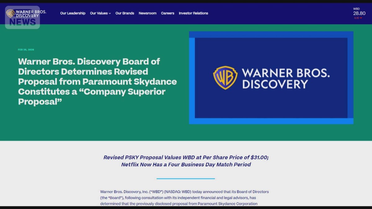 ワーナー争奪戦　パラマウントの修正案が逆転　ネットフリックスは対案提示が必要