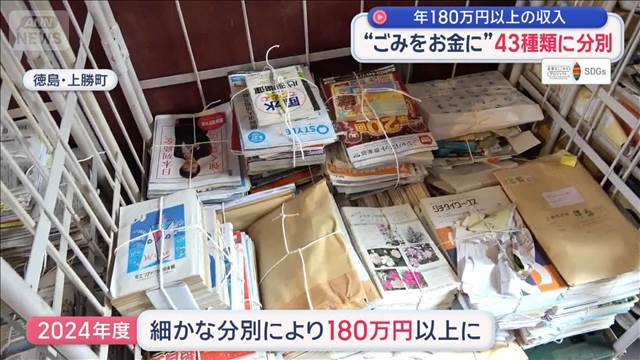 【SDGs】高齢化の街で「葉っぱビジネス」や“ごみをお金に”43種類に分別　徳島