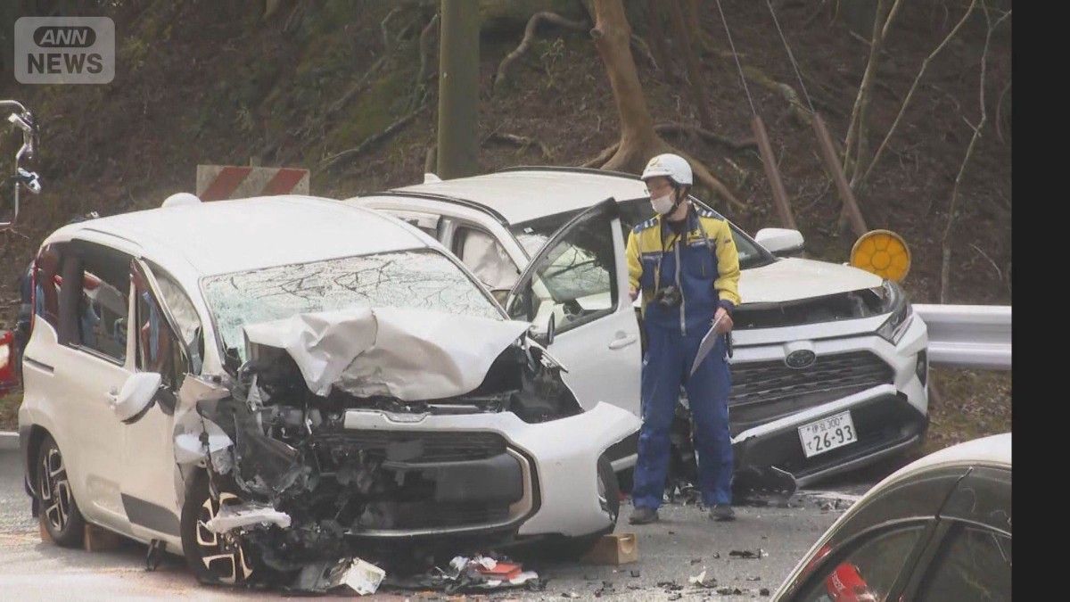 静岡・河津町で車2台が正面衝突 1人死亡 河津桜まつり近く