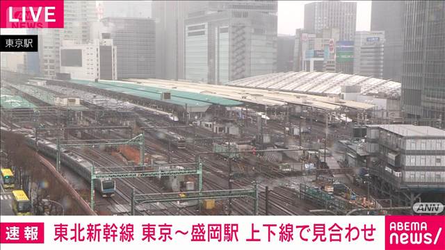 東北新幹線が東京～盛岡駅間で運転見合わせ　倒木による停電トラブルの影響　JR東日本