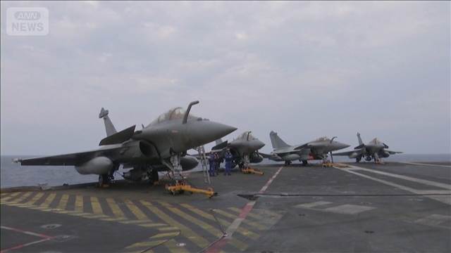 仏 マクロン大統領 原子力空母や戦闘機を地中海に派遣すると発表