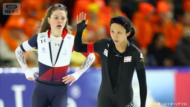 高木美帆 ラストレース　オールラウンド部門 前半トップに