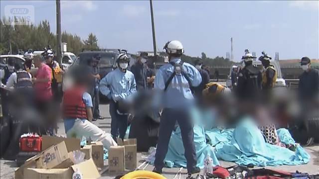沖縄・辺野古沖で船2隻転覆　男女2人心肺停止　高校生ら21人が乗船
