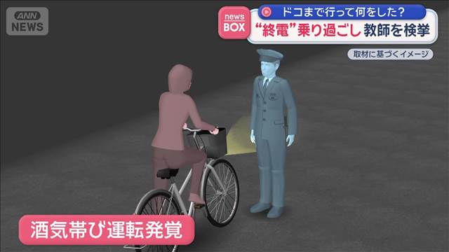 “終電”乗り過ごし…教師を検挙　ドコまで行って何をした？