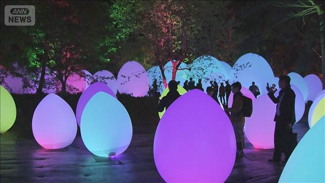 養老渓谷で自然生かした夜の野外アート展　チームラボが最新テクノロジーで演出