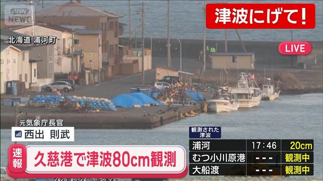 【解説】太平洋沿岸中部と岩手県に津波警報　元気象庁長官・西出則武氏