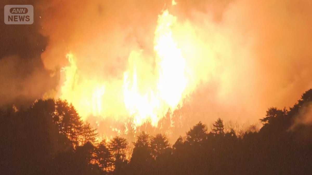 山火事4日目岩手県が「警戒宣言」　延焼止まらず…懸命の消火も住宅に迫る炎