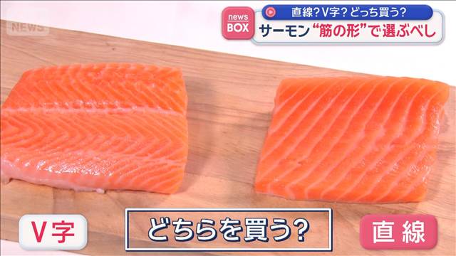 サーモン“筋の形”で選ぶべし　「直線」「V字」どっち？