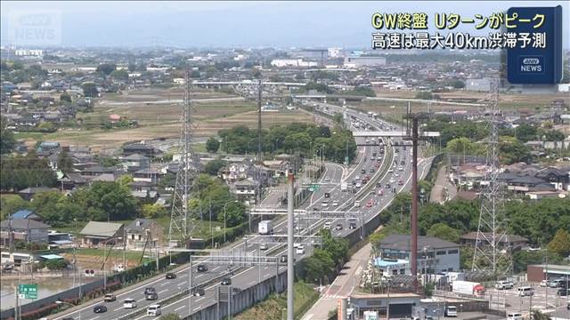 GW終盤 Uターンがピーク　高速道路は最大40km渋滞予測