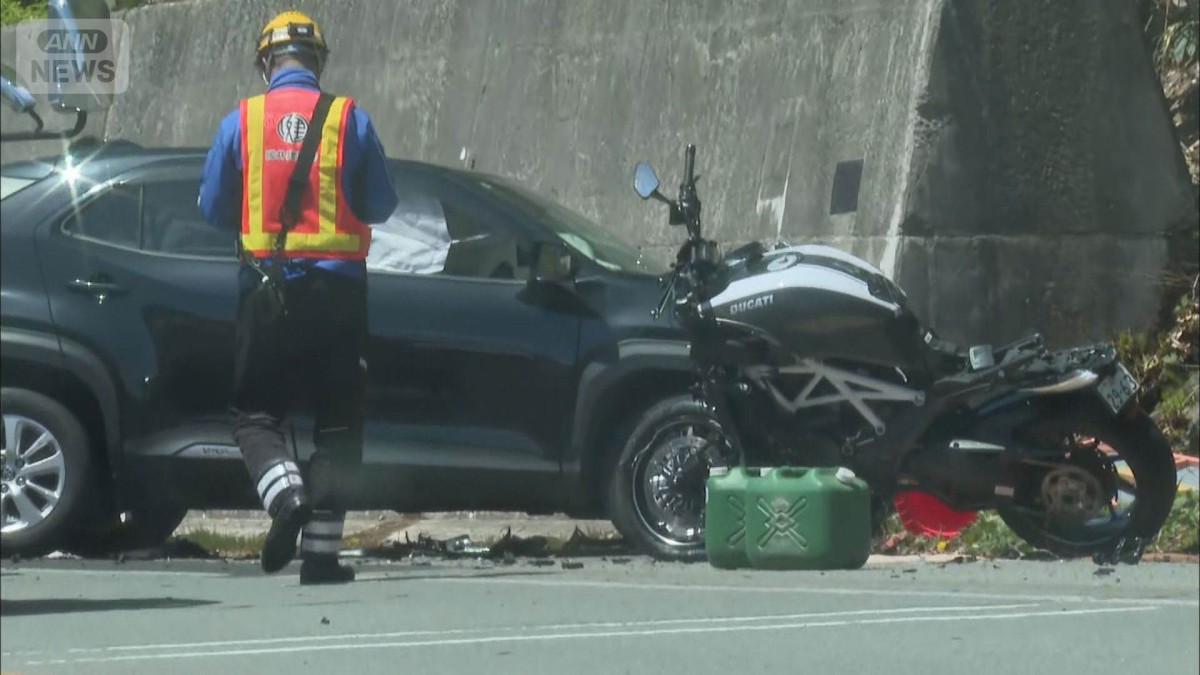 バイクと車 衝突 ツーリング中の男性（65）死亡 山形・西川町