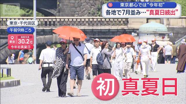 各地で7月並み…“真夏日続出”　東京都心では“今年初”
