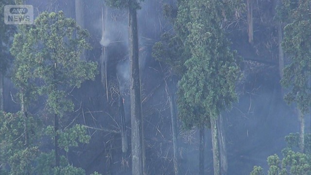 三重で山林火災　自衛隊も消火活動　22時間以上経過も鎮火せず