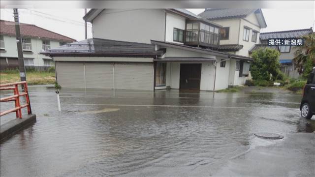 床下浸水　「水門」閉じたことが原因か　新潟・柏崎市