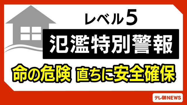 【レベル5氾濫特別警報】和歌山県南部・古座川水系古座川　氾濫がすでに発生の恐れ