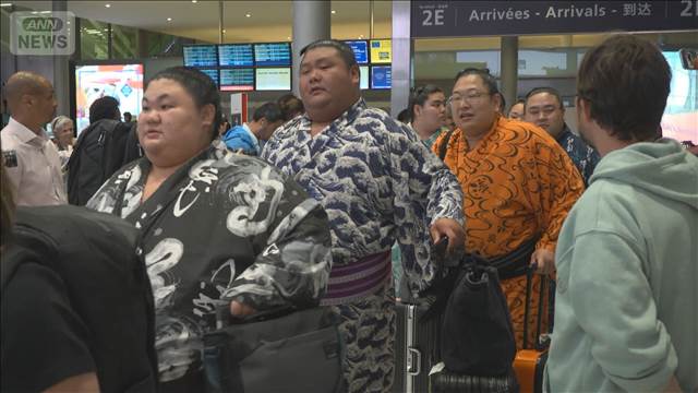 大相撲パリ公演 力士が現地入り　30年ぶりの開催へ ファンの姿も