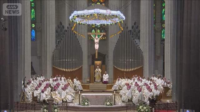 世界遺産サグラダ・ファミリア　「イエスの塔」の完成式典が開催