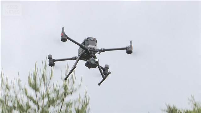山林火災の初期対応にドローン活用の実証実験　山梨