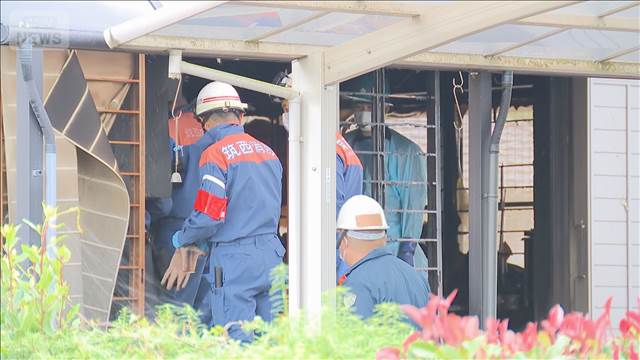 住宅燃える火事2人死亡　住人の夫婦と連絡取れず　茨城・筑西市