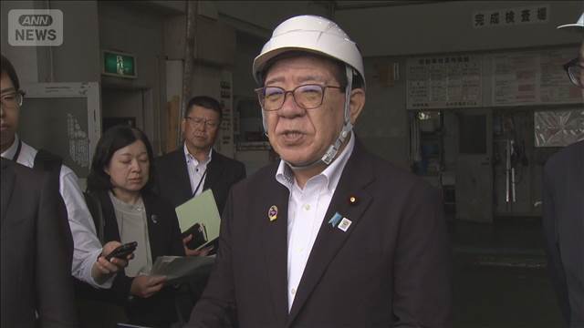 中東情勢　金子国交大臣が建築現場などを視察