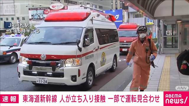 東海道新幹線が一部区間で運転見合わせ　線路内に人が立ち入り列車に接触