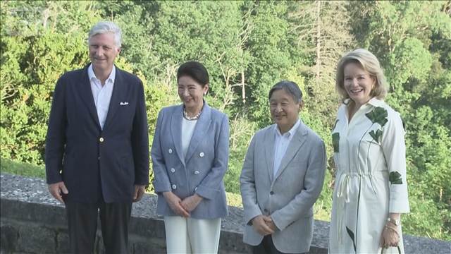 ベルギー公式訪問中　天皇皇后両陛下が国王家族と面会
