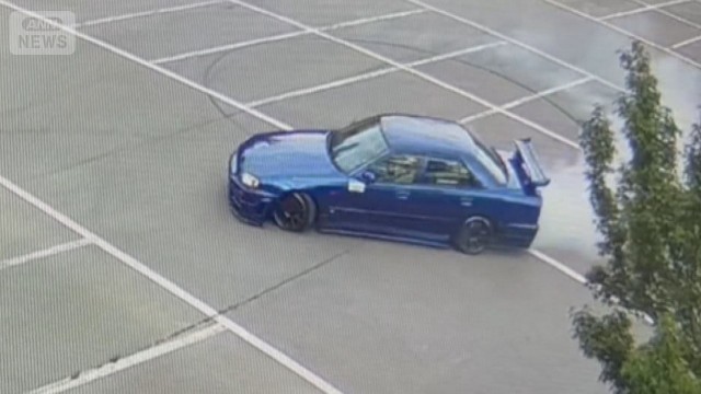 旅行中にレンタカーで“ドリフト”道路損壊で…オランダ国籍の男逮捕 防カメに映像が