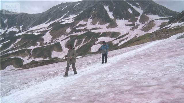 富山　立山で夏山開き　この時期しか見れない特別な景色の「赤雪」