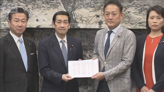 野党9会派が議長に与党への働きかけ求める　参院の審議ストップ1週間