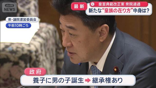 皇室典範改正案　衆院通過　新たな“皇族の在り方”中身は？