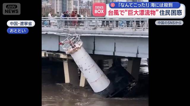 「なんてこった！」台風で“巨大漂流物”住民困惑　中国
