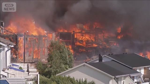 ノルウェー南部の住宅地で大規模火災　100軒以上焼失　数百人避難　森林にも延焼